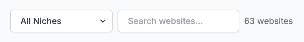 Filters + search